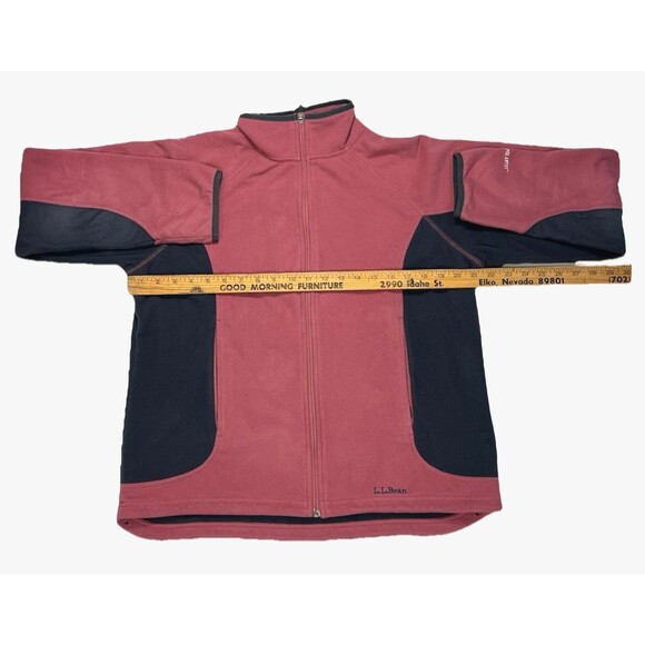 LL Bean Jacket Womens Large L Full Zip Fleece Polartec Fleece Y2K Retro - Picture 5 of 10